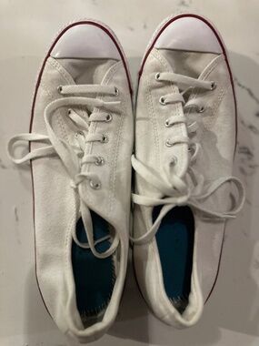 Great Cond! Women's White CONVERSE Low Tops - Size 9